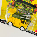 2025 Hot Wheels Premium Pop Culture Teenage Mutant Ninja Turtles Tortugas Ninja TMNT Party Wagon amarillo Llantas de Goma RR