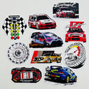 Set de 10 Stickers de Carros de Rally y Carreras del WRC