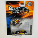 2001 Hot Wheels Racing NASCAR Ward Burton 22 Caterpillar CAT Twin Mill negro con amarillo Llantas de Goma RR incluye Sticker