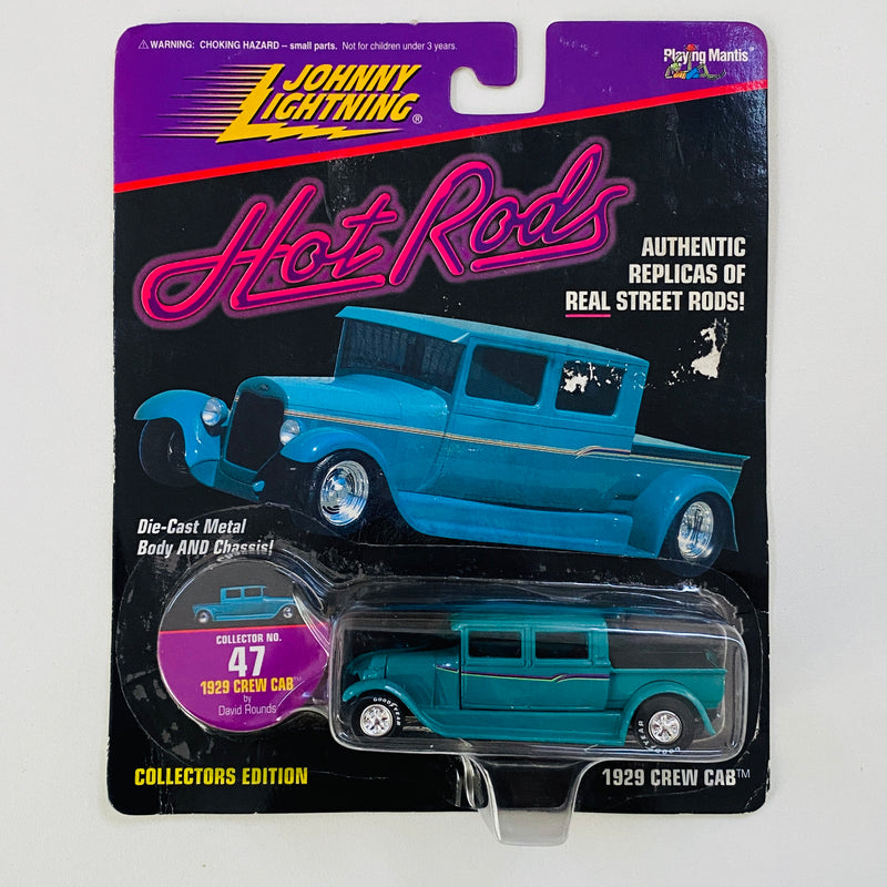 1997 Johnny Lightning Hot Rods Limited Edition David Rounds 1929 Crew Cab 1929 Ford Model A Pickup verde Llantas de Goma