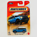 2026 Matchbox MBX Adventure 2022 Ford Bronco Sport azul metálico