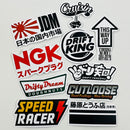Set de 10 Stickers de Cultura JDM, Tuning y Drift Japonés
