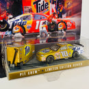 1998 Hot Wheels Pro Racing Gold Pit Crew Premium NASCAR Limited Edition Ricky Rudd 10 Tide Ford Taurus dorado Llantas de Goma Goodyear con Toolbox