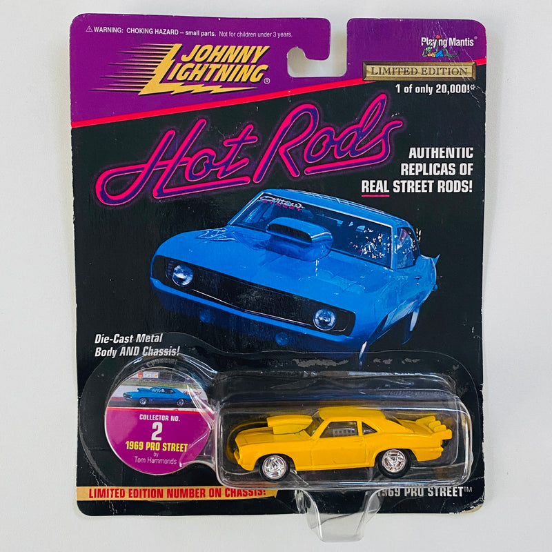 1997 Johnny Lightning Hot Rods Limited Edition 1/20,000 Tom Hammonds 1969 Pro Street 1969 Chevrolet Camaro amarillo