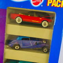 1992 Hot Wheels Classic Collection 5 Pack Set de 5 - 65 Mustang Ford, Mercedes Benz 540K, 57 Chevy, 1935 Cadillac, Shelby Cobra 427 S/C