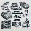 Set de 10 Stickers del Anime Initial D