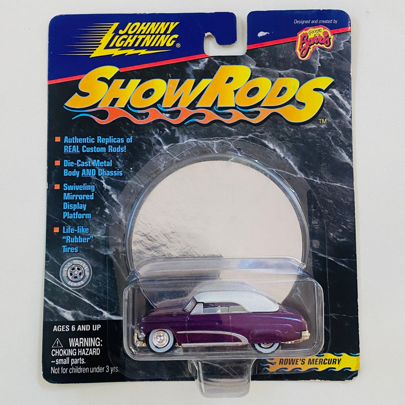 1999 Johnny Lightning Show Rods George Barris Rowe's Mercury 1951 Merc morado Llantas de Goma