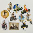 Set de 10 Stickers de Chicas Pin-Up Militar