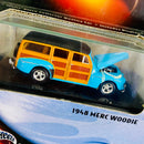 2001 Hot Wheels 100% Black Box Limited Edition 1948 Merc Woodie Ford turquesa Llantas de Goma RR