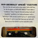 2003 Hot Wheels 100% Black Box Limited Edition 1959 Chevrolet Apache Fleetside rojo con negro Llantas de Goma RR