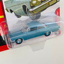 2021 Johnny Lightning Classic Gold Limited Edition 1/15,100 1962 Chevy Bel Air celeste Llantas de Goma y Levanta Capó