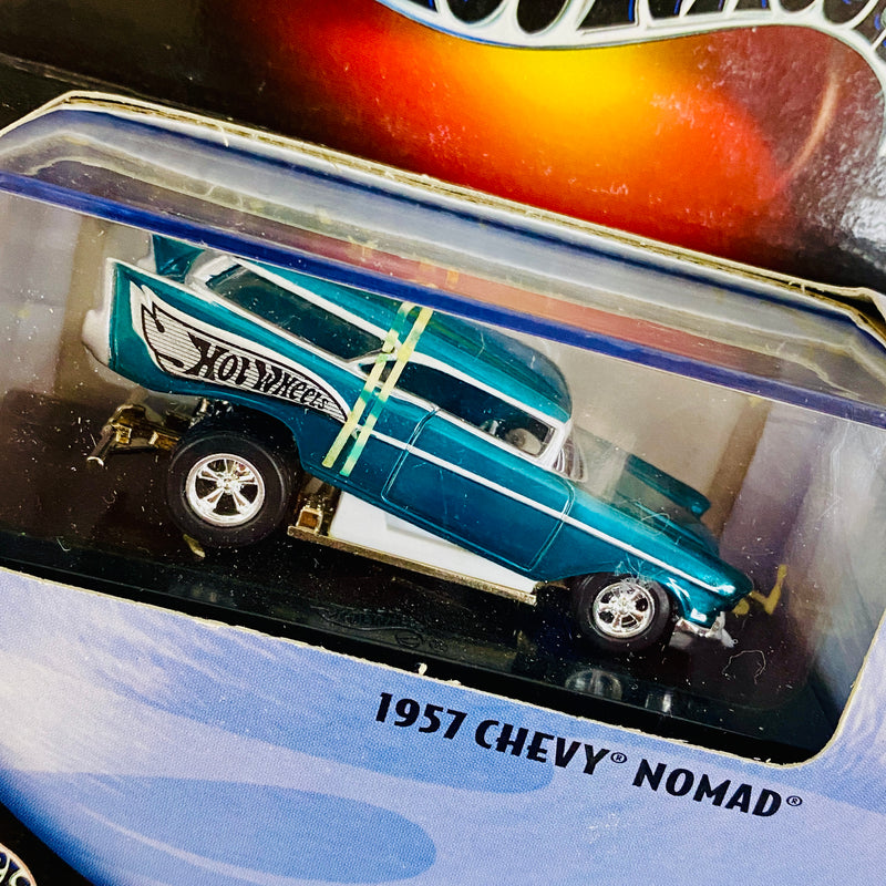 2001 Hot Wheels 100% Black Box Limited Edition 1957 Chevy Nomad turquesa spectraflame Llantas de Goma RR