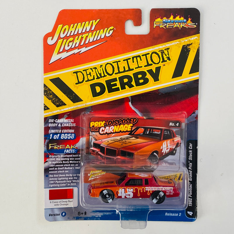 2022 Johnny Lightning Street Freaks Limited Edition 1/8,058 1982 Pontiac Grand Prix Stock Car rojo