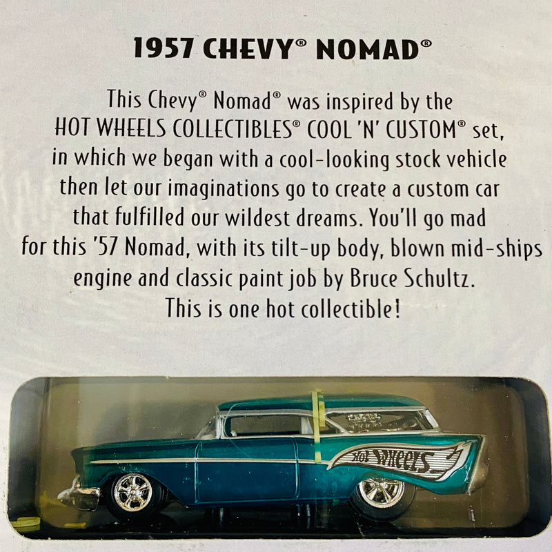 2001 Hot Wheels 100% Black Box Limited Edition 1957 Chevy Nomad turquesa spectraflame Llantas de Goma RR