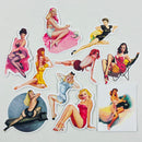 Set de 10 Stickers de Chicas Pin-Up Vintage