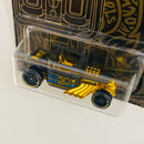 2018 Hot Wheels 50th Anniversary Black and Gold Colección Set de 6 - Bone Shaker, Twin Mill, Rodger Dodger, 68 Dodge Dart, 64 Impala Chevrolet, 65 Ford Ranchero