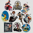Set de 10 Stickers de Chicas Pin-Up Militar