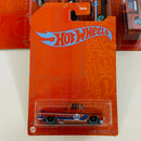 2021 Hot Wheels 53rd Anniversary Orange and Blue Colección Set de 5 - 64 Chevy Chevelle, Custom 56 Ford Truck, Custom 62 Chevy Pickup, Twin Mill II, Custom Cadillac Fleetwood