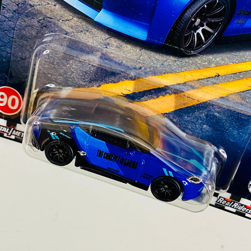 2023 Hot Wheels Premium Boulevard 23 Nissan Z azul metálico Llantas de Goma RR