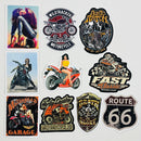 Set de 10 Stickers de Motos Chopper Custom y Chicas Pin-Up