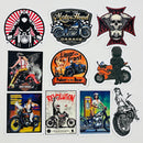 Set de 10 Stickers de Motos Chopper Custom y Chicas Pin-Up
