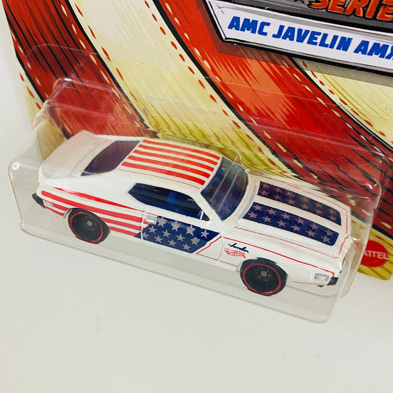 2020 Hot Wheels Stars & Stripes Colección Set de 10 - AMC Javelin AMX, 71 Plymouth Hemi Cuda, 64 Pontiac GTO, 68 Hemi Barracuda, Chevy Blazer 4x4, 68 El Camino Chevrolet y más