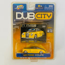 2004 Jada Dub City 40 Ford Coupe amarillo con negro Llantas de Goma con Tarjeta Coleccionista