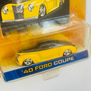 2004 Jada Dub City 40 Ford Coupe amarillo con negro Llantas de Goma con Tarjeta Coleccionista