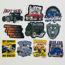 Set de 10 Stickers de Autos Clásicos Hot Rods y Cultura Custom