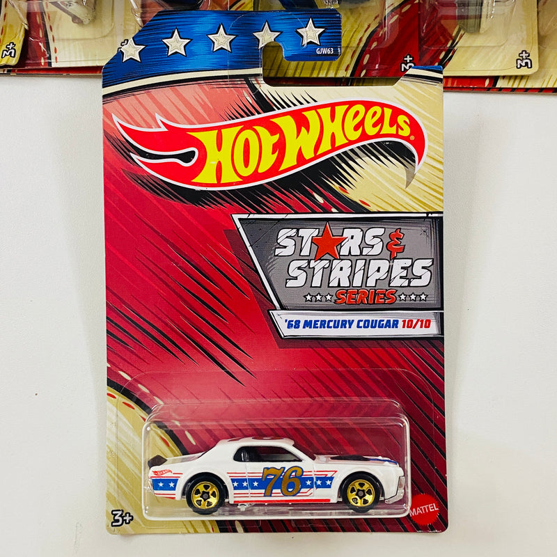 2020 Hot Wheels Stars & Stripes Colección Set de 10 - AMC Javelin AMX, 71 Plymouth Hemi Cuda, 64 Pontiac GTO, 68 Hemi Barracuda, Chevy Blazer 4x4, 68 El Camino Chevrolet y más