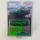2023 Mini GT MiJo Exclusives 1:64 Limited Edition 1/3000 Porsche 911 Turbo S 525 verde python Llantas de Goma