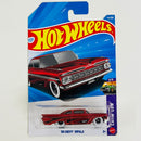 2026 Hot Wheels Layin Low 59 Chevy Impala rojo 5SP