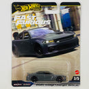 2025 Hot Wheels Premium Fast & Furious Rápidos y Furiosos 2020 Dodge Charger Hellcat gris Llantas de Goma RR