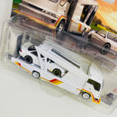 2025 Hot Wheels Premium Car Culture Team Transport Toyota Soarer y camión Kousoku Hauler con Llantas de Goma RR