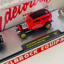2023 M2 Machines Limited Edition 1/2,750 Edelbrock Equipment Co. Set de 3 - 1932 Ford Roadster, 1932 Ford Tudor Sedan & 1932 Ford Three Window Coupe HS02 con Llantas de Goma