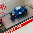 2023 M2 Machines Limited Edition 1/2,750 Edelbrock Equipment Co. Set de 3 - 1932 Ford Roadster, 1932 Ford Tudor Sedan & 1932 Ford Three Window Coupe HS02 con Llantas de Goma