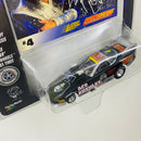 1997 Johnny Lightning KISS Colección Set de 4 Funny Cars con Llantas de Goma y Tarjeta Fotográfica - Paul Stanley, Gene Simmons, Ace Frehley, Peter Criss