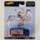 2020 Hot Wheels Premium Pop Culture Led Zeppelin Hiway Hauler 70s COE Kenworth azul Llantas de Goma RR base ZAMAC