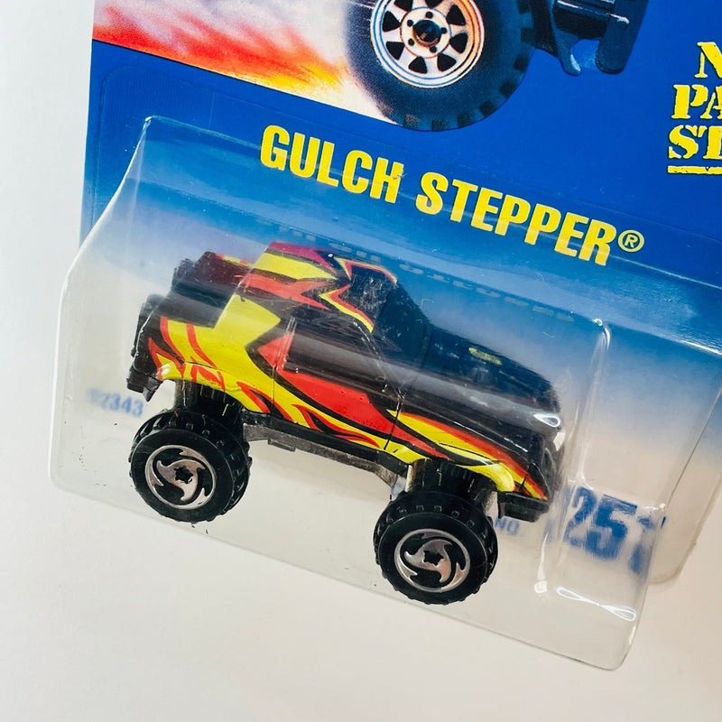 1995 Hot Wheels Gulch Stepper 251 negro SB base ZAMAC
