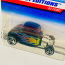 1998 Hot Wheels First Editions 32 Ford negro SB variante Tarjeta Auto Azul