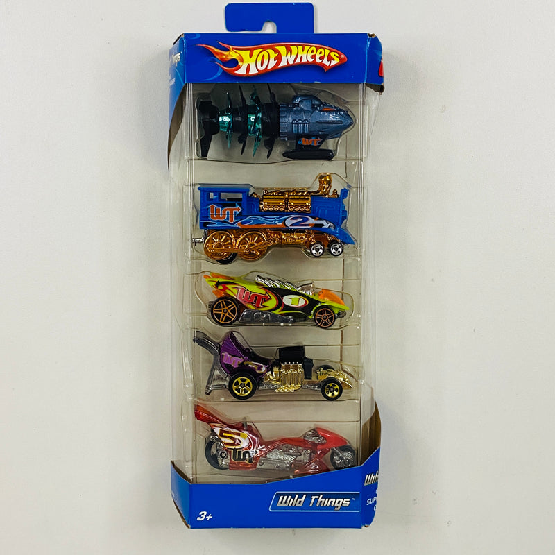 2006 Hot Wheels Multipack Exclusive Wild Things 5 Pack Set de 5 - Fathom This, Rail Rodder, Turbo Flame, Baby Boomer, Fright Bike