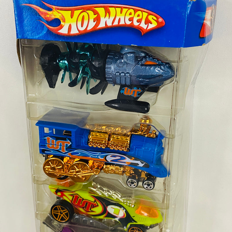 2006 Hot Wheels Multipack Exclusive Wild Things 5 Pack Set de 5 - Fathom This, Rail Rodder, Turbo Flame, Baby Boomer, Fright Bike