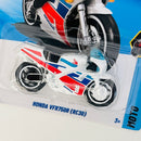 2025 Hot Wheels Honda VFR750R RC30 blanco MCCR Primera Edición