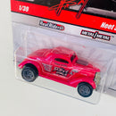 2010 Hot Wheels Wayne's Garage Neet Streeter 36 Ford Coupe rojo metálico Llantas de Goma RR base ZAMAC