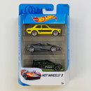 2017 Hot Wheels Multipack Exclusive 3 Pack Set de 3 - 70 Ford Escort RS1600, 17 Pagani Huayra Roadster, 12 Ford Fiesta