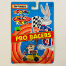 1994 Matchbox Looney Tunes Pro Racers Sprint Racer 99 amarillo con figura de Taz Demonio de Tasmania