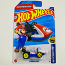 2025 Hot Wheels HW Screen Time Mario Kart Standard Kart rojo con blanco MK