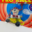 1994 Matchbox Looney Tunes Pro Racers Sprint Racer 99 amarillo con figura de Taz Demonio de Tasmania
