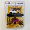 2022 M2 Machines Model Kit Limited Edition 1/9,750 The Rapid Transit System 1971 Plymouth Cuda HEMI R48 blanco Llantas de Goma