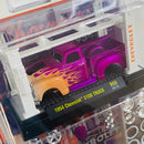 2024 M2 Machines Model Kit Limited Edition 1/9250 1954 Chevrolet 3100 TRUCK R68 fucsia con amarillo Llantas de Goma